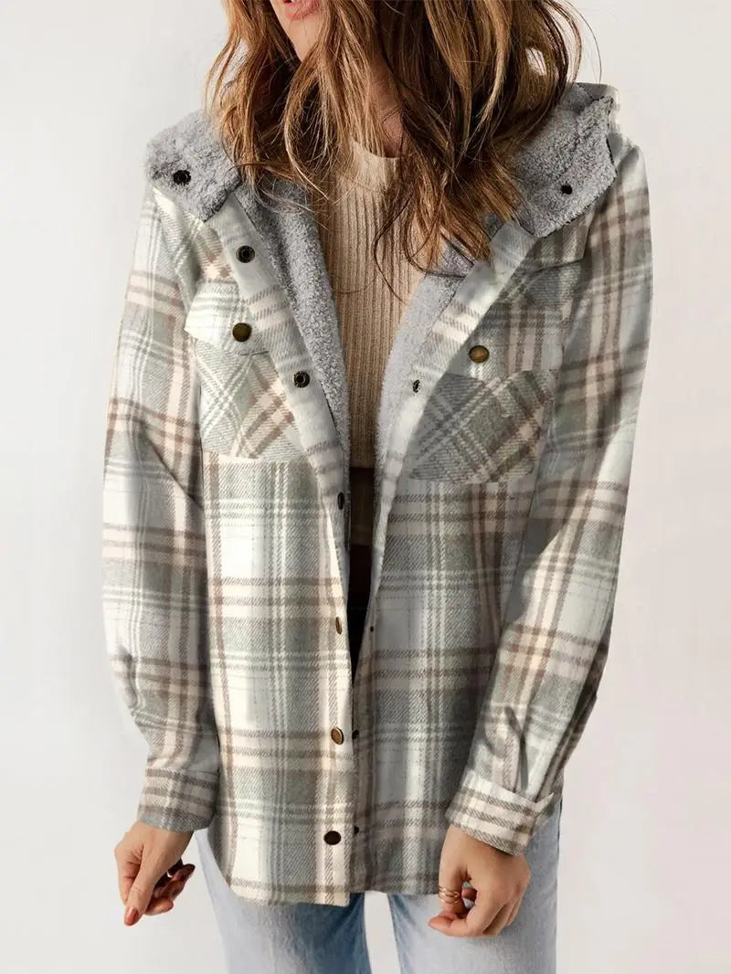 Di Lana | Veste à Carreaux Douillette Doublée en Fleece