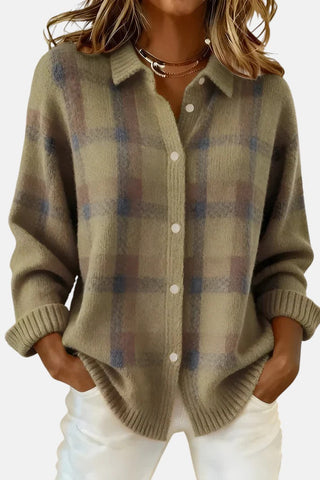 Lumi – Cardigan élégant à carreaux