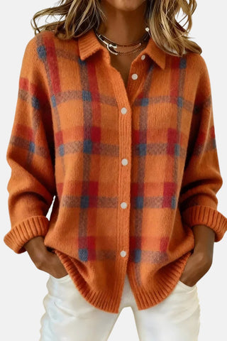 Lumi – Cardigan élégant à carreaux