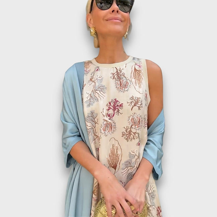 Elveria - Maxi Robe avec Cardigan