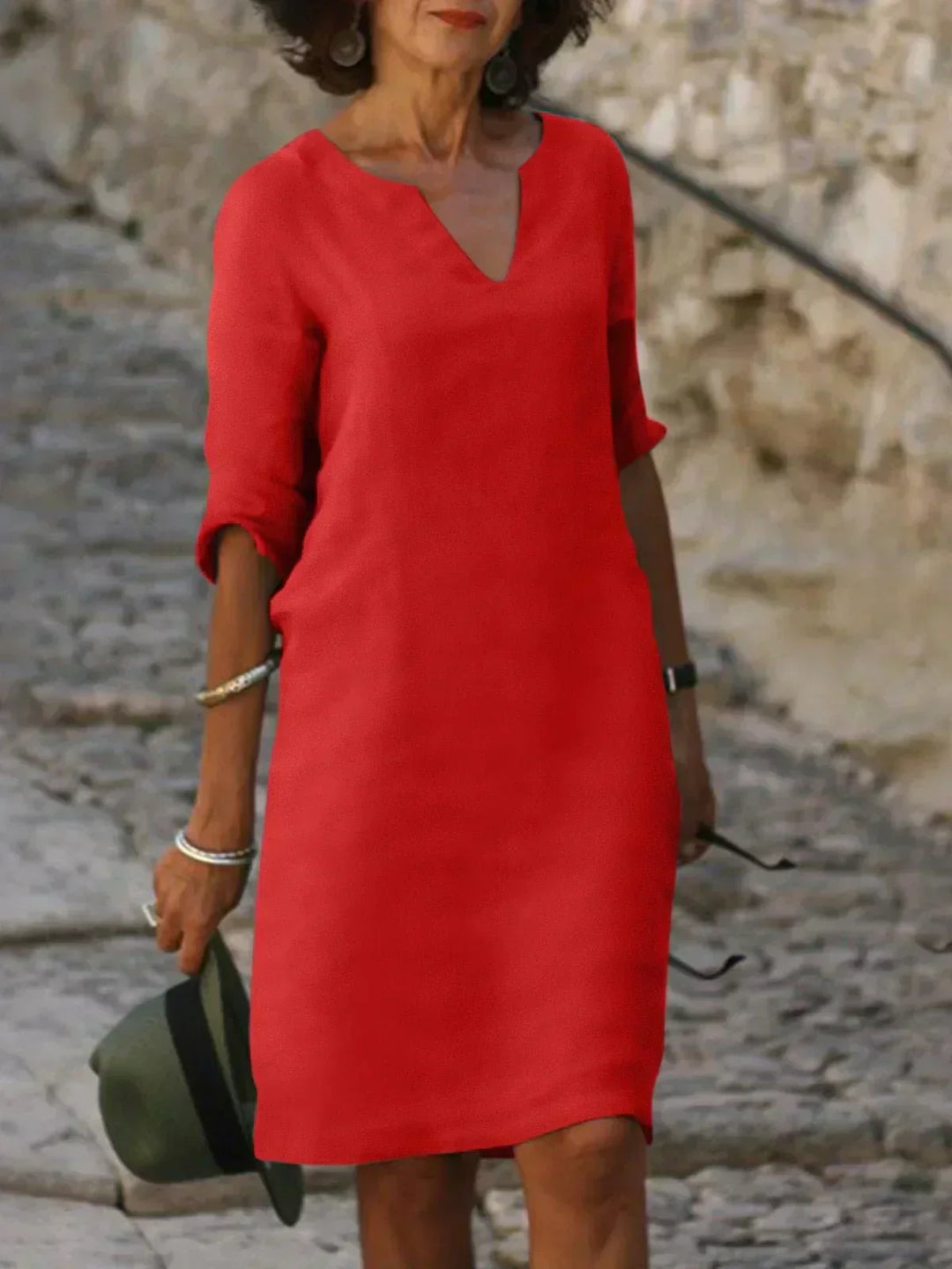 Josette™ | Élégante Robe à Décolleté en V