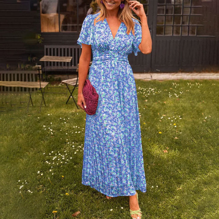 Mirabelle™ | Robe V-Décolleté avec Imprimé