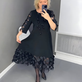 Robe Midi Élégante Sarah™ avec Détails Raffinés