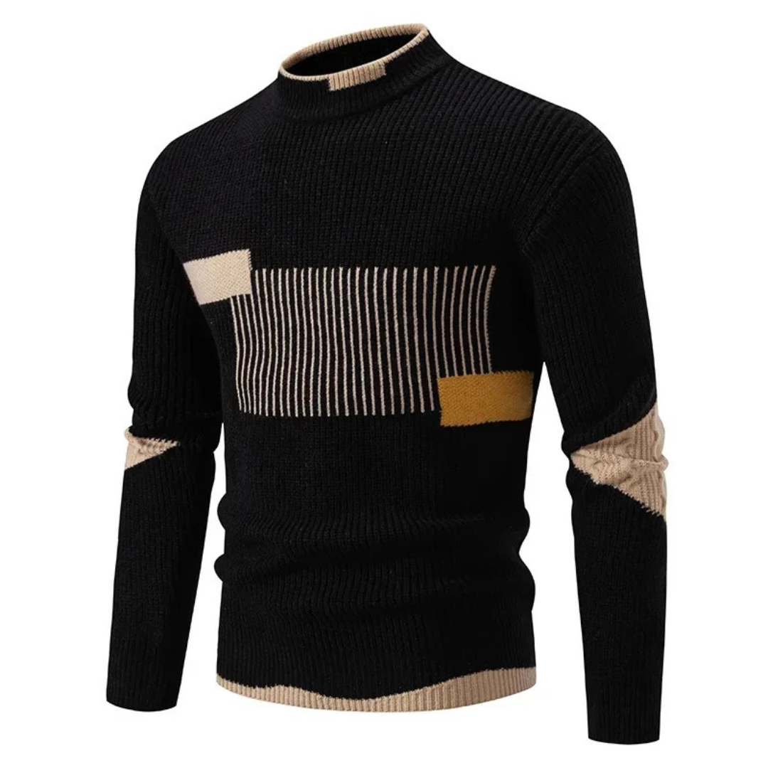 Liam - Élégant Pull à Motif Géométrique