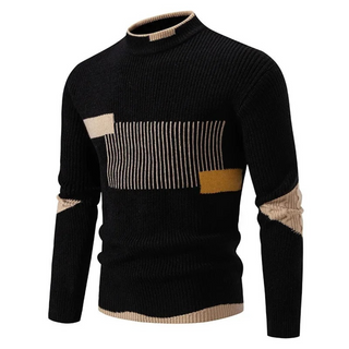 Liam - Élégant Pull à Motif Géométrique
