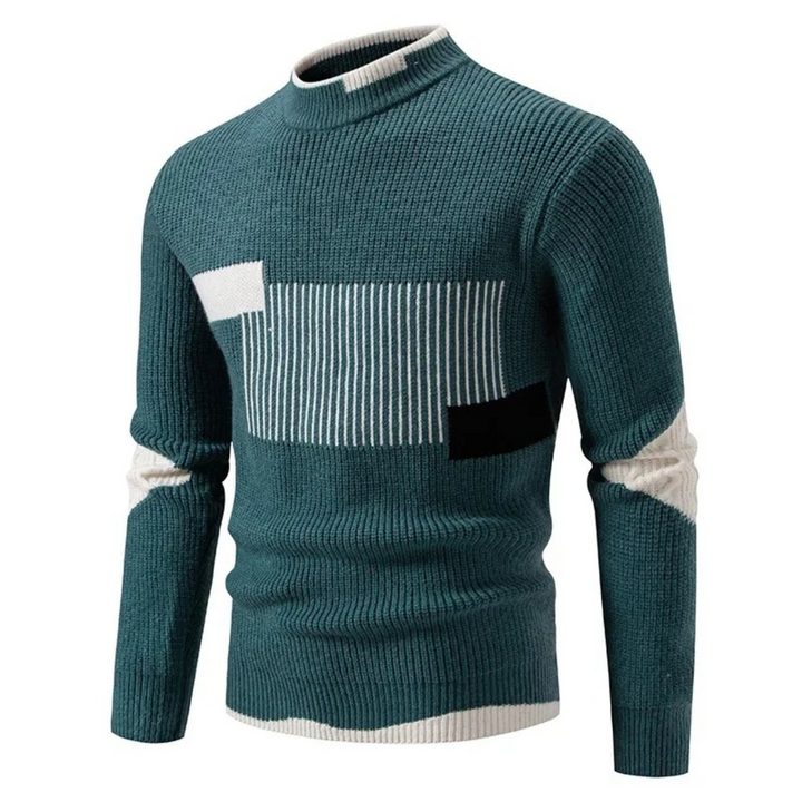 Liam - Élégant Pull à Motif Géométrique
