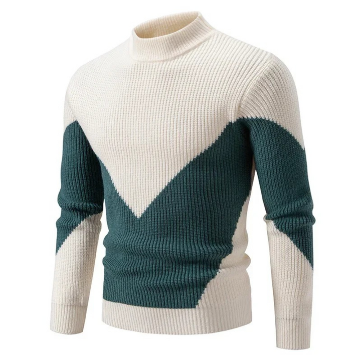 Liam - Élégant Pull à Motif Géométrique