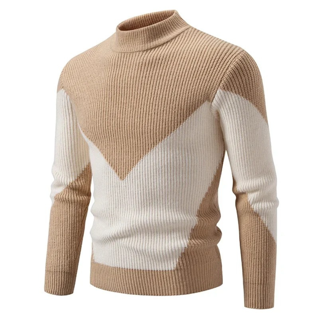 Liam - Élégant Pull à Motif Géométrique