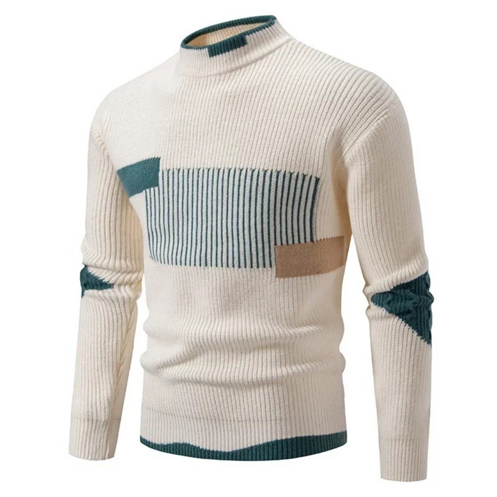 Liam - Élégant Pull à Motif Géométrique