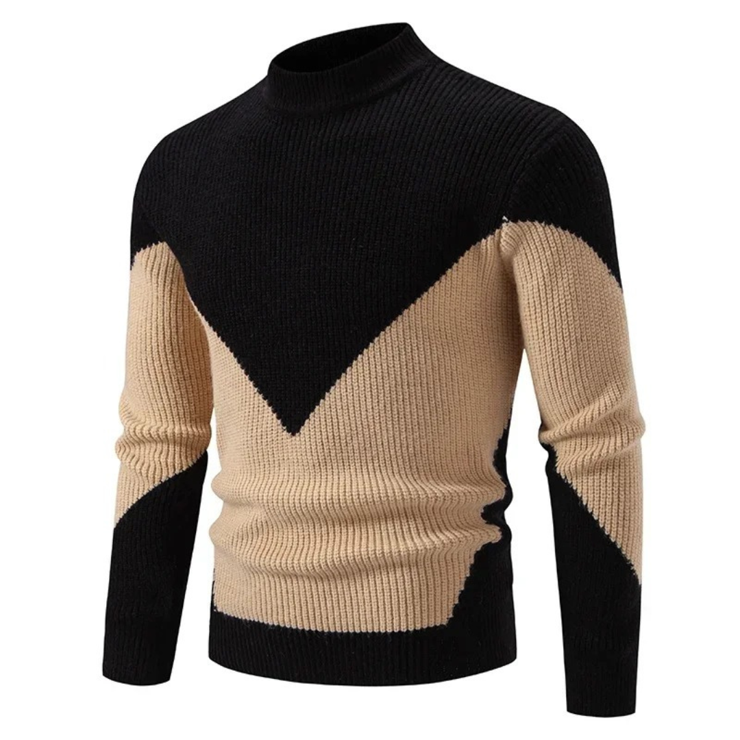 Liam - Élégant Pull à Motif Géométrique