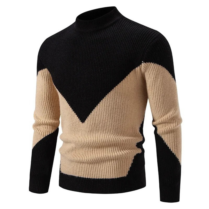 Liam - Élégant Pull à Motif Géométrique