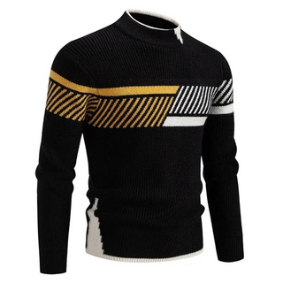 Liam - Élégant Pull à Motif Géométrique