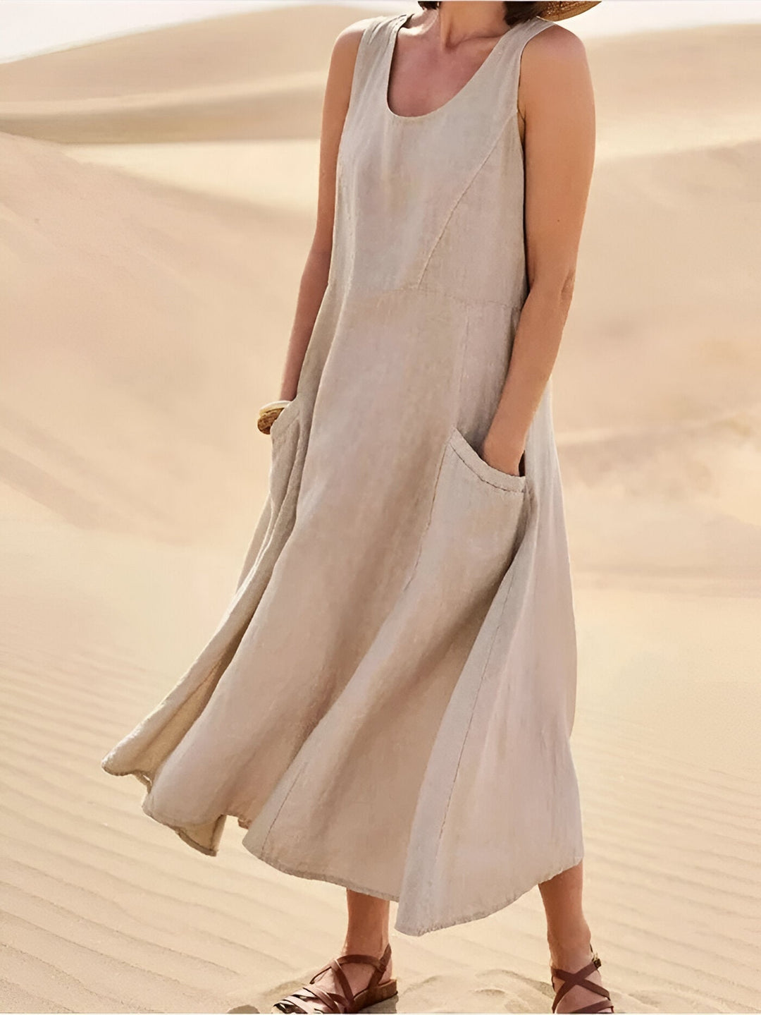 Isaline™ | Robe d'été en Coton et Lin avec Poches