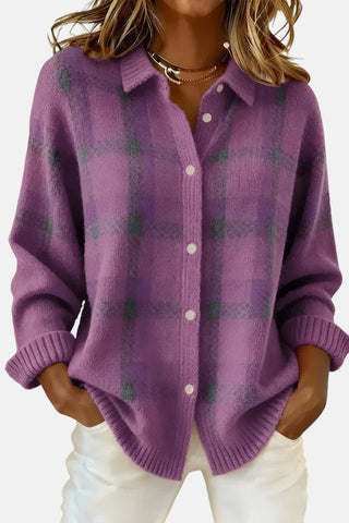Lumi – Cardigan élégant à carreaux